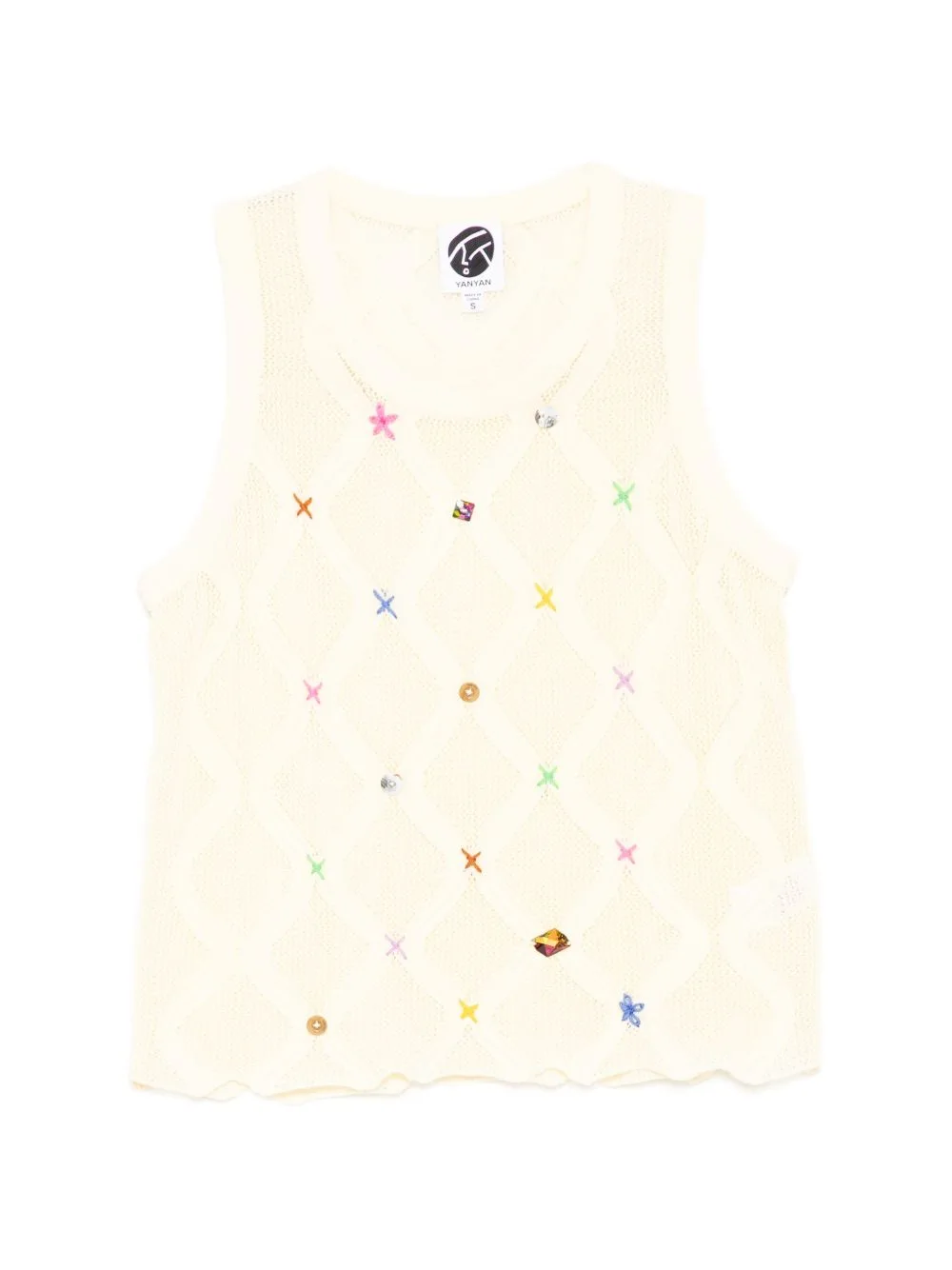 Lattice Tank Top by YANYAN KNITS