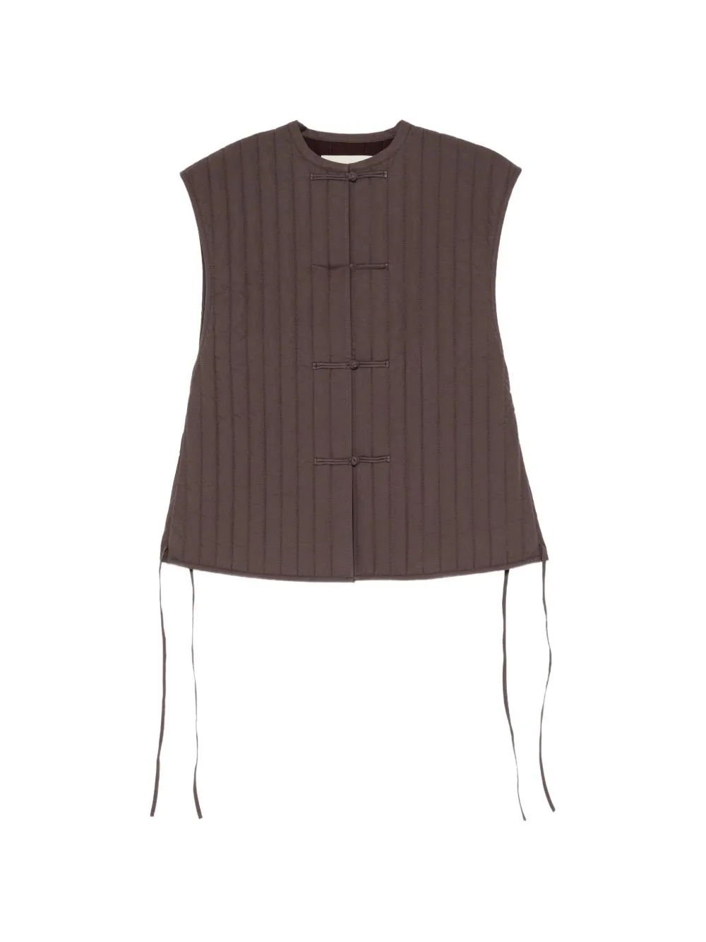 Quilted Frog-Fastening Top by SAMUEL GUÌ YANG