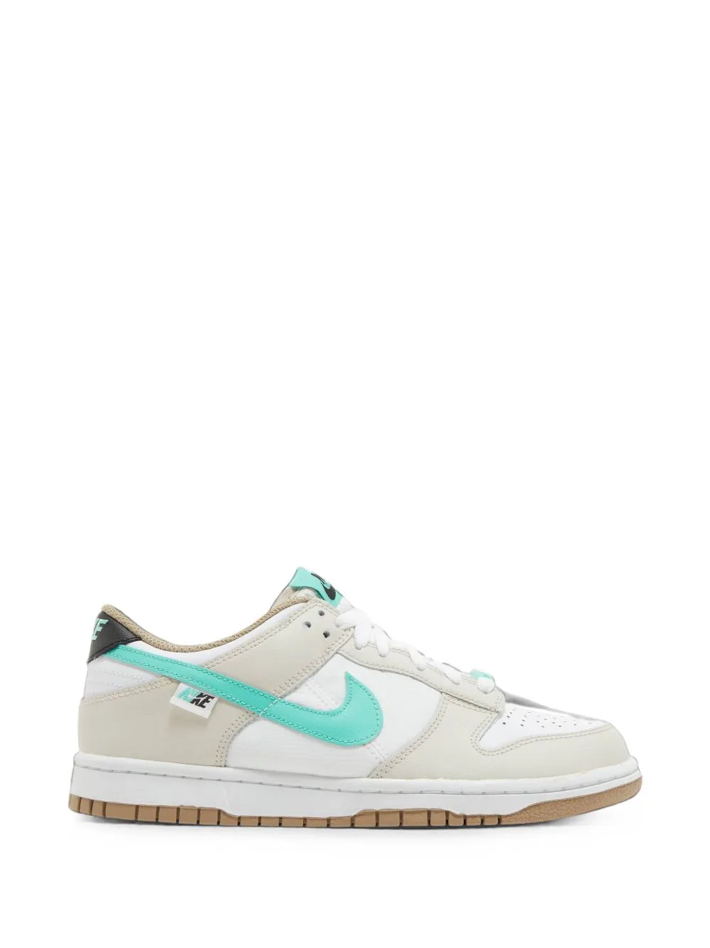Dunk Low White/Tan/Mint Sneakers by Nike Kids