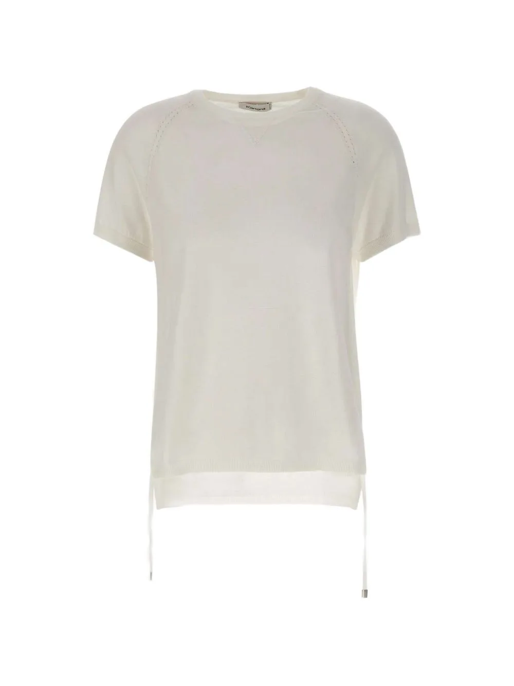 Strap-Detail Raglan-Sleeve T-Shirt by Kangra