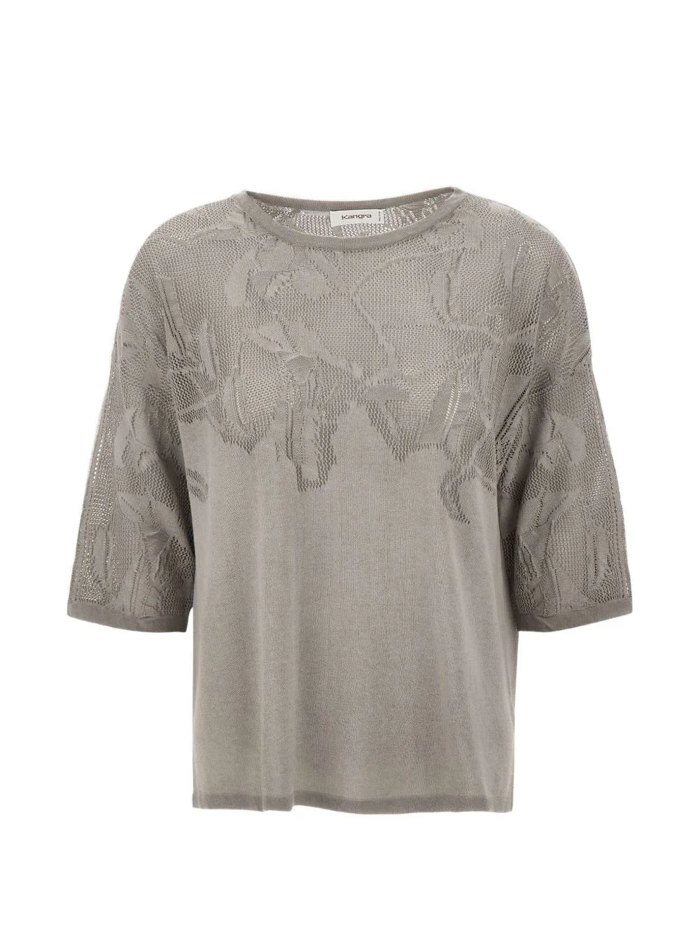 Openwork-Knit Cotton Top by Kangra