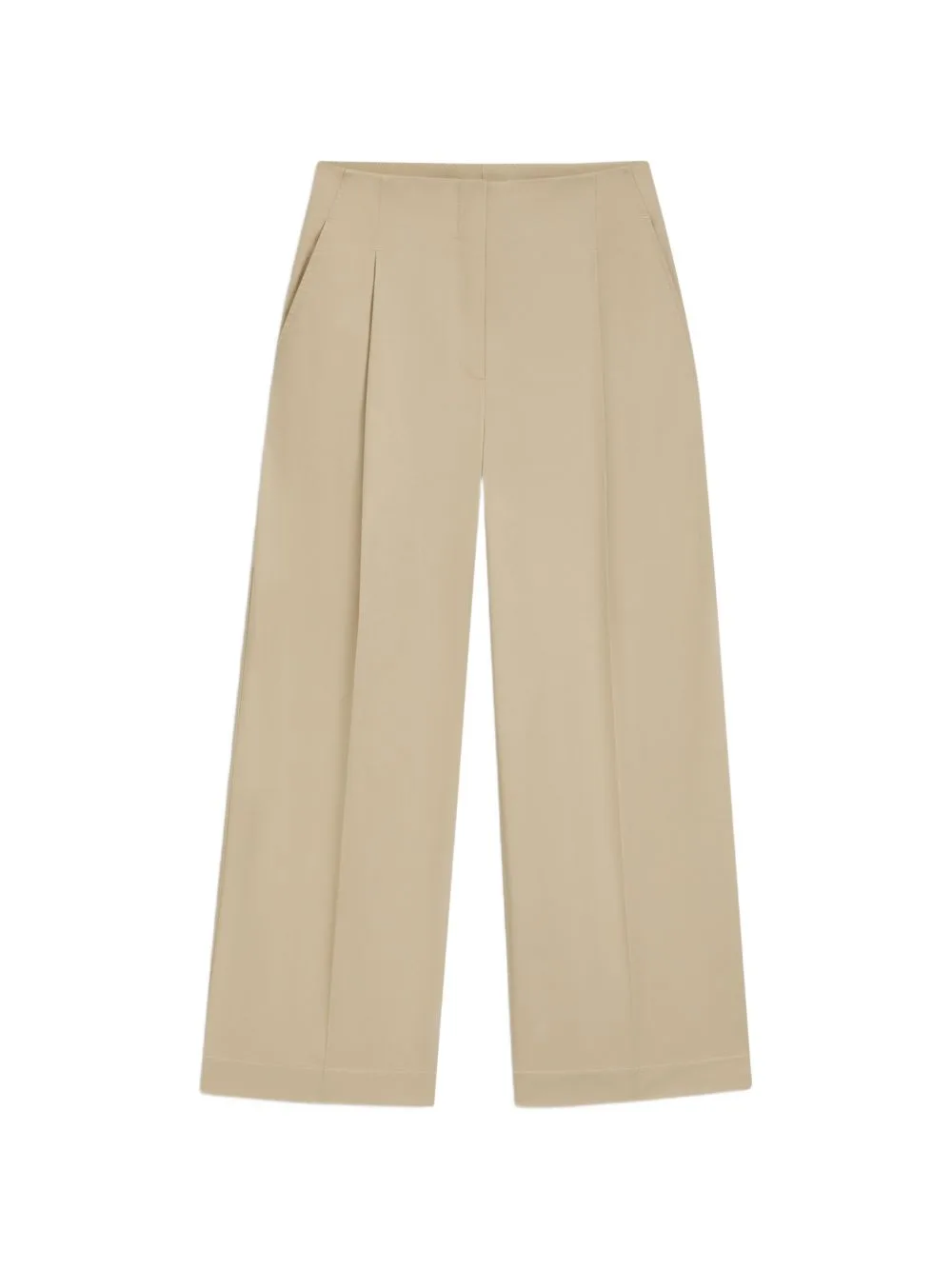 Pleated Straight Trousers
