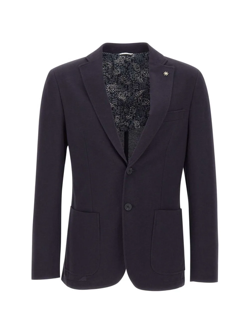 Patch-Pocket Star-Pin Blazer by Manuel Ritz