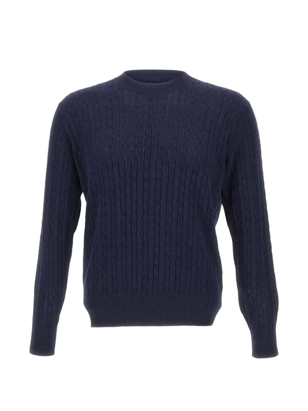 Cable-Knit Crew-Neck Sweater by Kangra