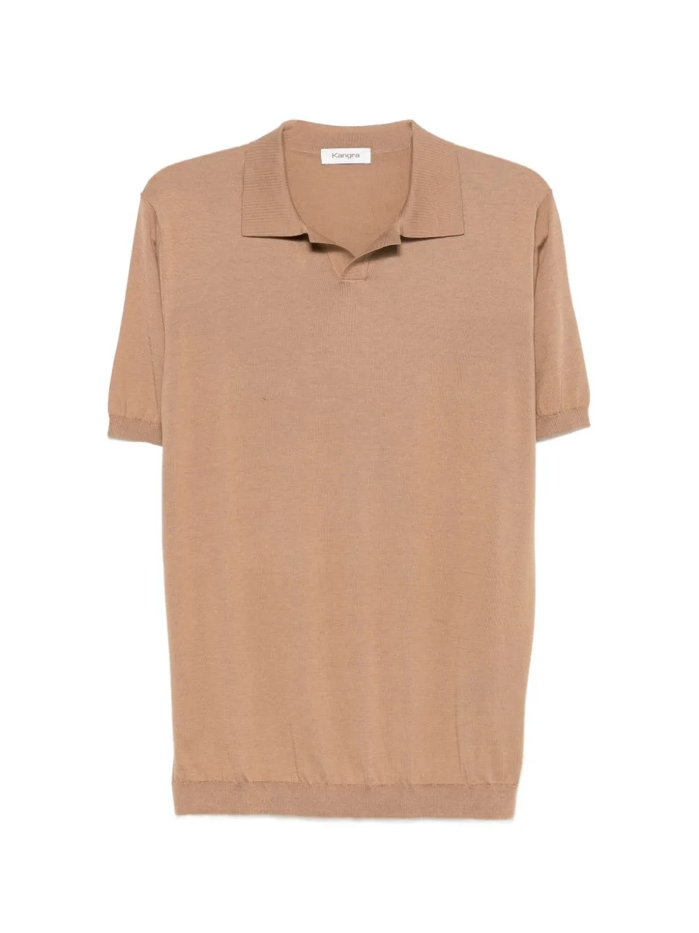 Ribbed-Trim Short-Sleeve T-Shirt by Kangra