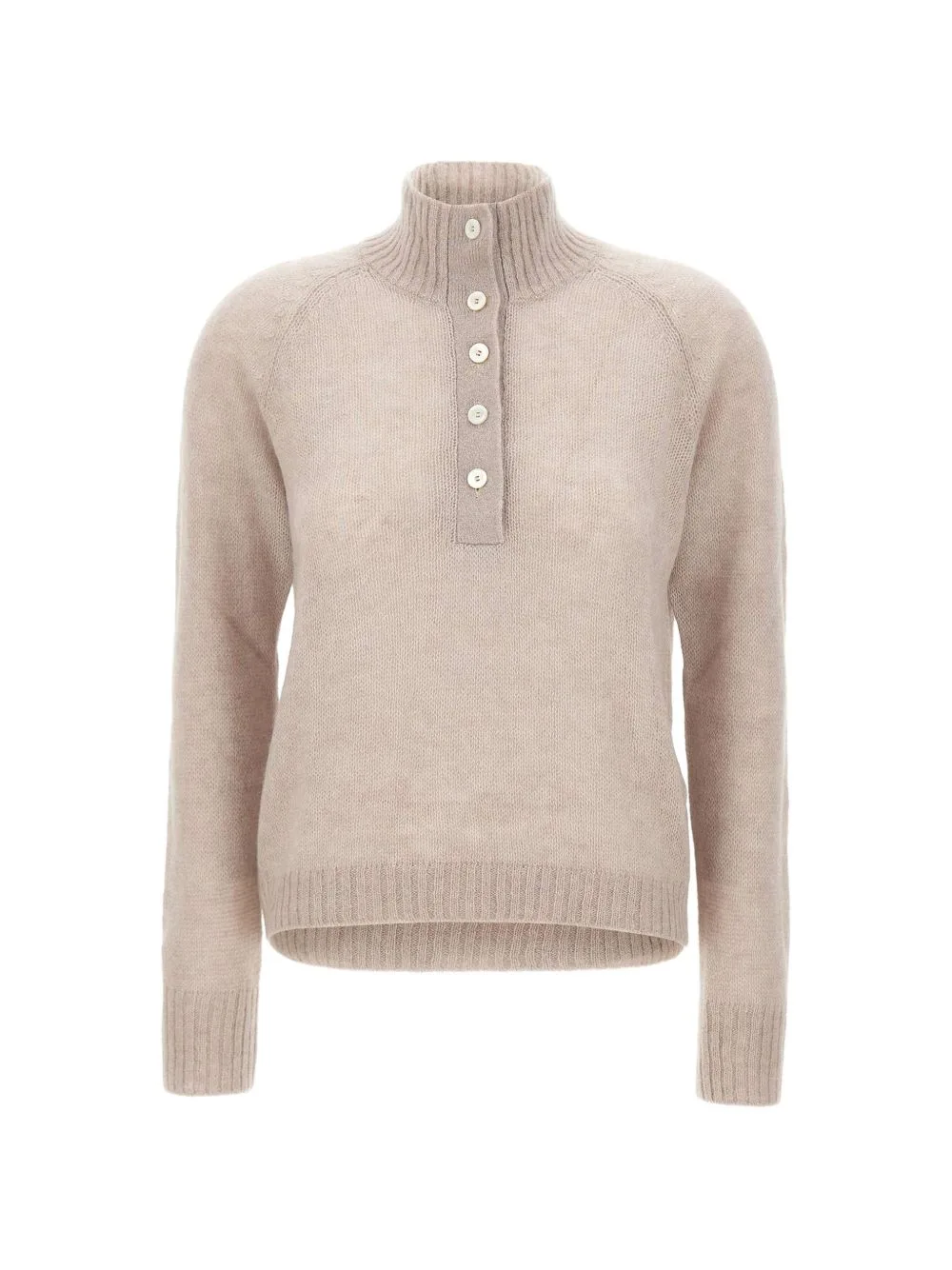 Half-Button High-Neck Sweater by Gran Sasso