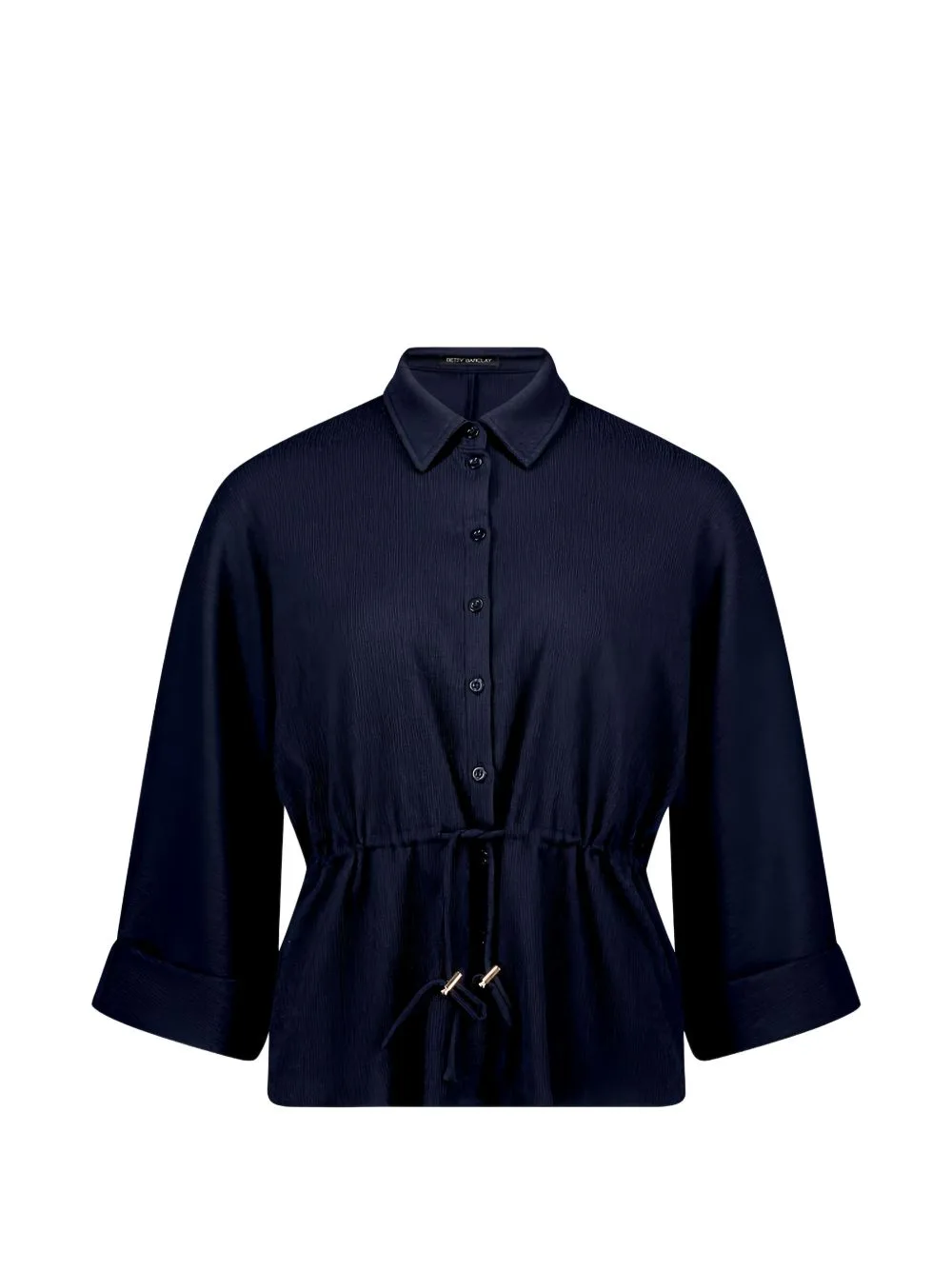 Drawstring-Waist Short-Sleeved Blouse by Betty Barclay