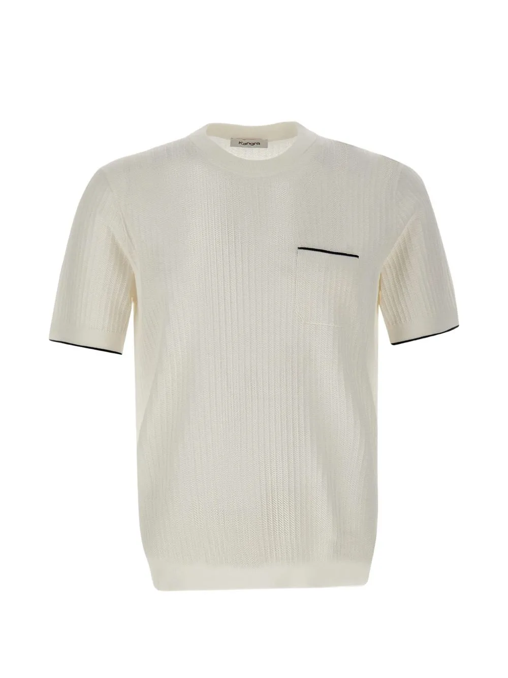 Fine-Knit Ribbed T-Shirt by Kangra