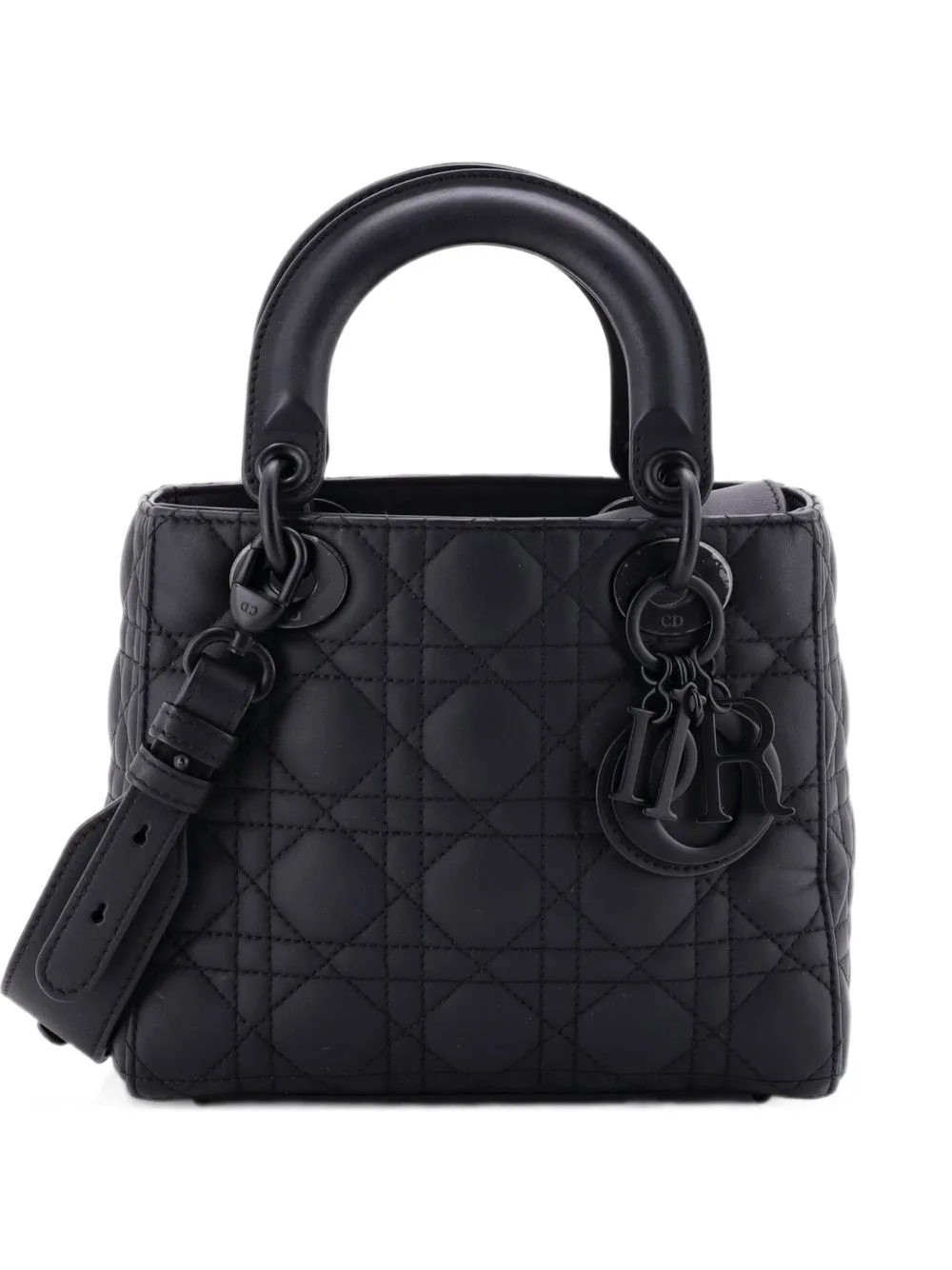 Ultra Matte My ABCDior Lady Dior Bag Cannage Quilt Calfskin Shoulder Bag by Christian Dior Pre-Owned
