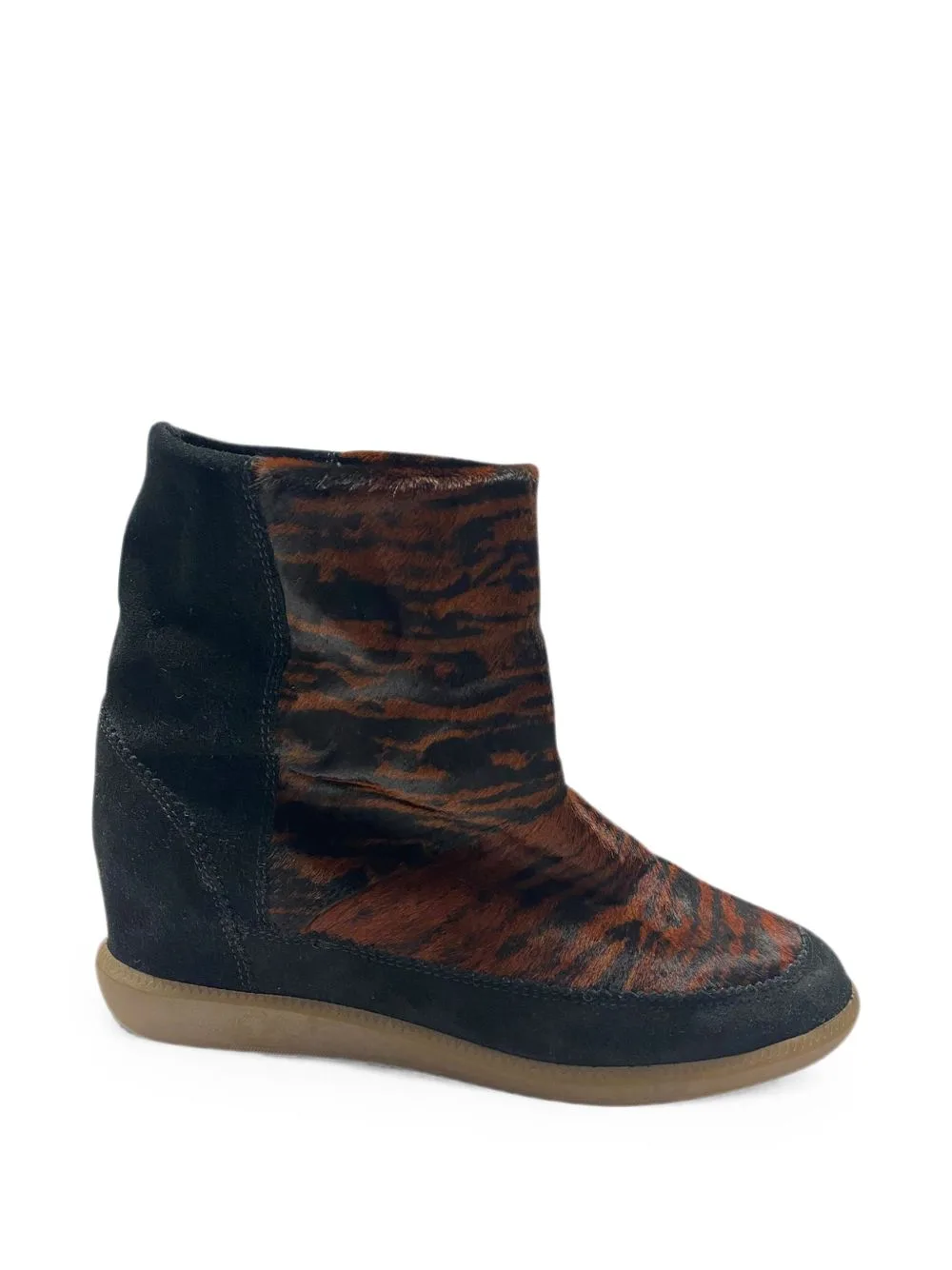 Tiger-Print Wedge Ankle Boots by Isabel Marant Vintage