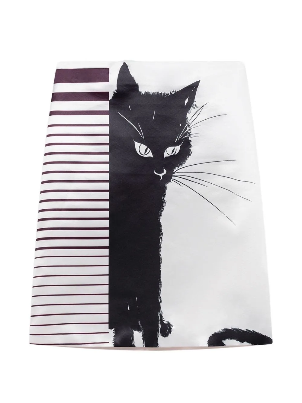 Cat-Print Midi Skirt by MSGM