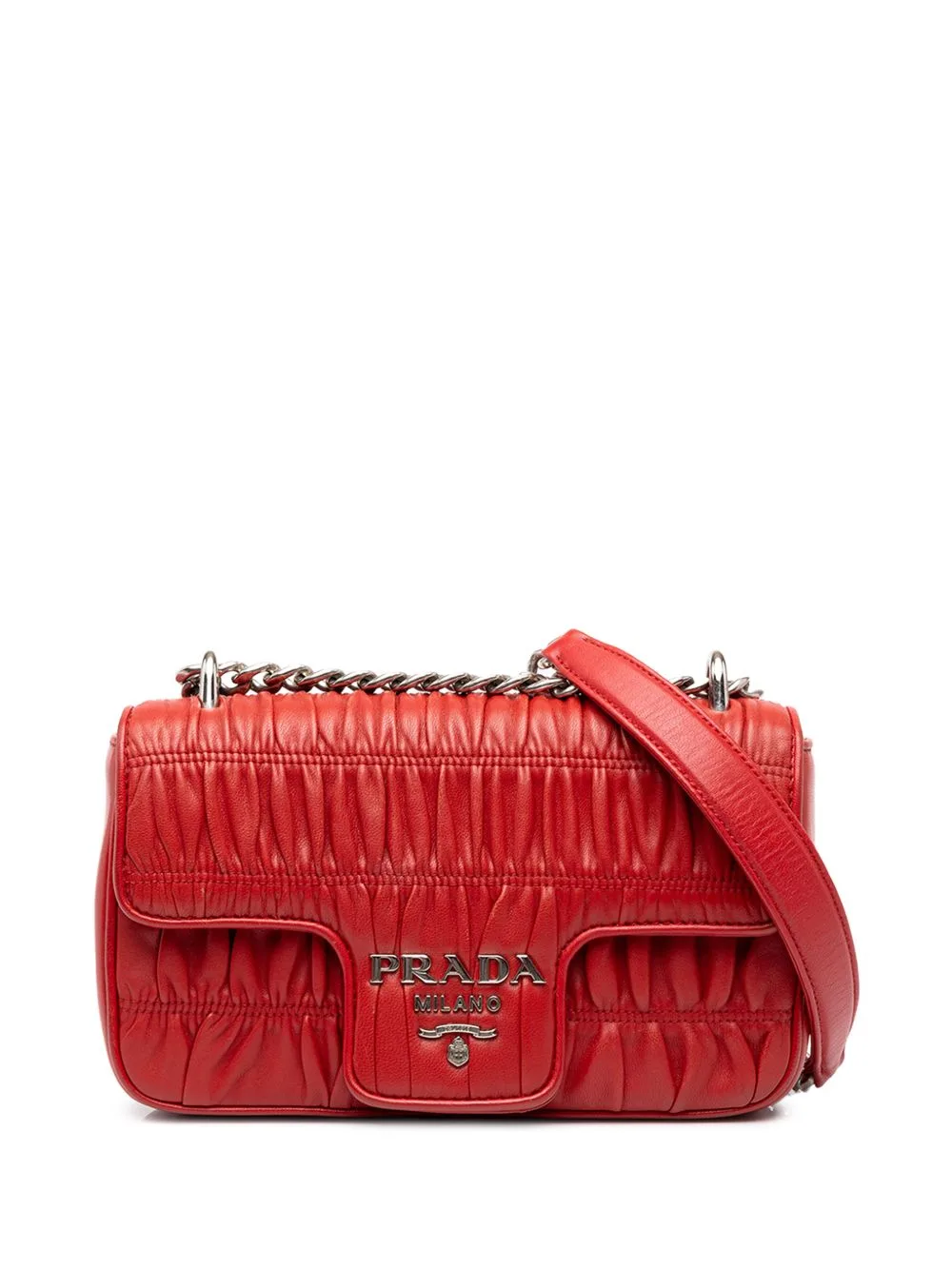 2010-2026 Nappa Gaufre Chain Flap Crossbody Bag