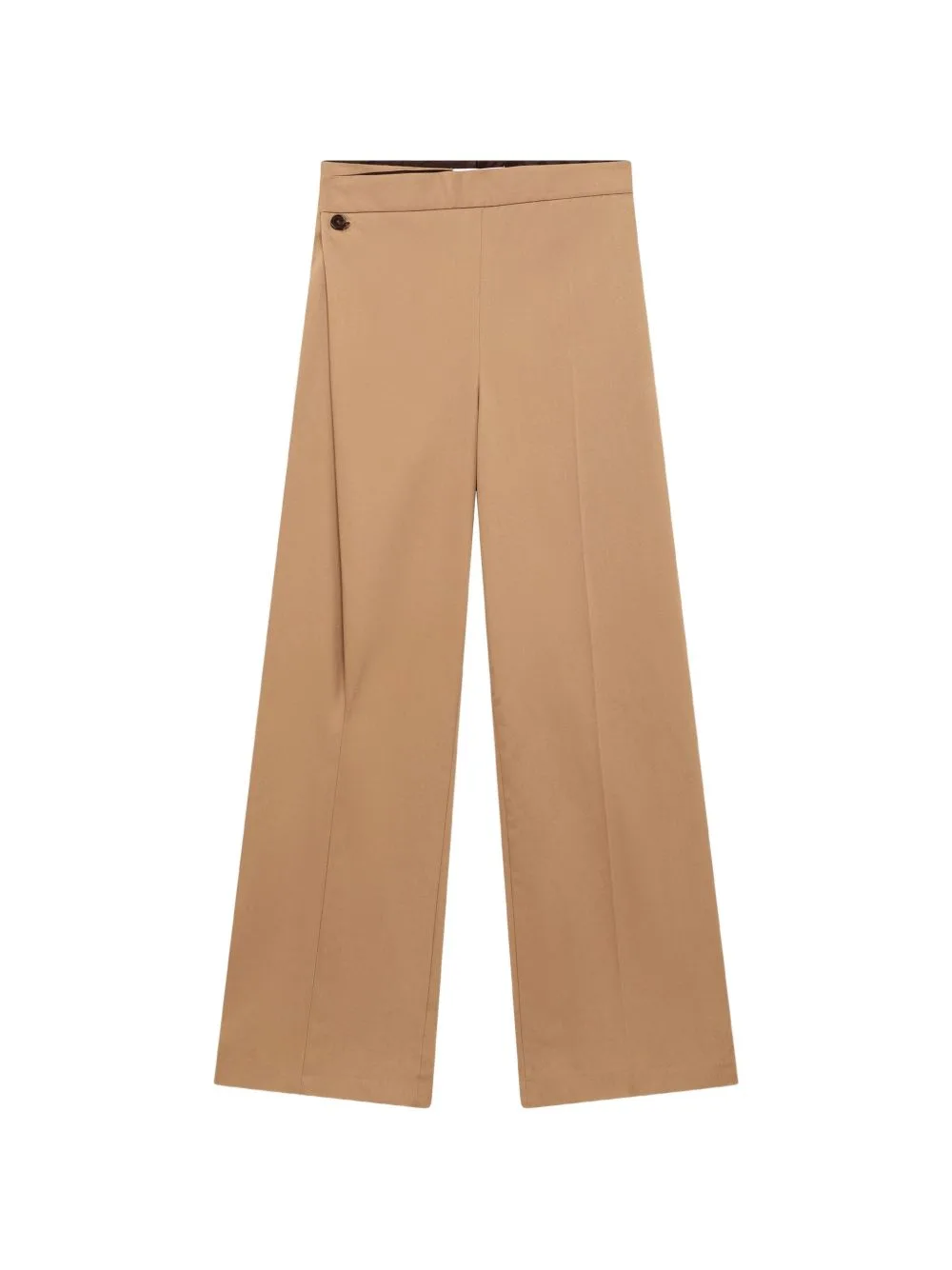 Asymmetric Pressed-Crease High-Waisted Tailored Trousers by MSGM