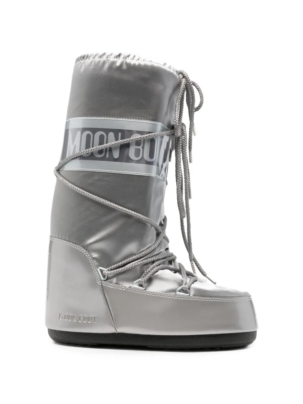 Icon Glance Silver Satin Boots