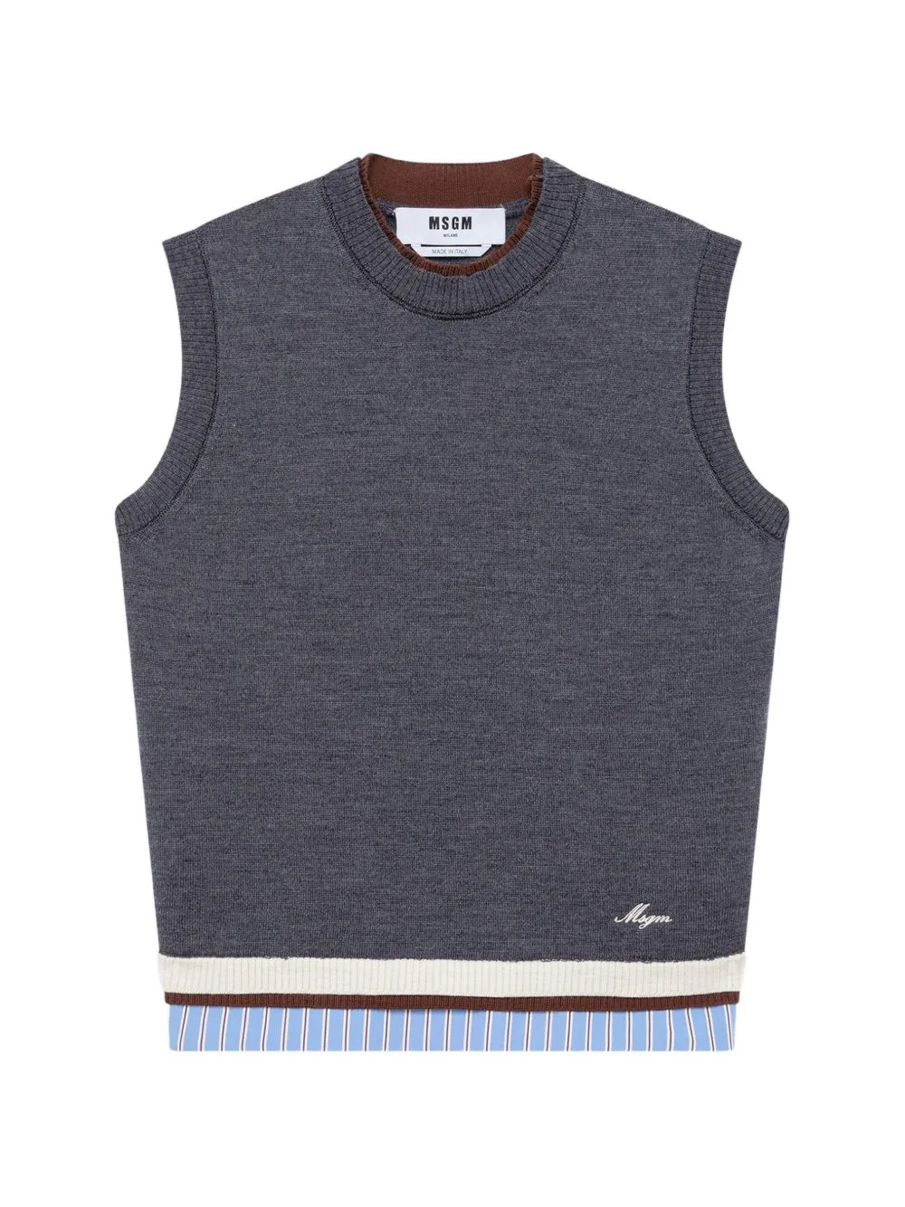 Logo-Embroidered Tank Top by MSGM