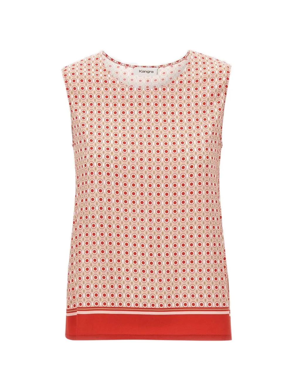 Micro-Print Sleeveless Top by Kangra