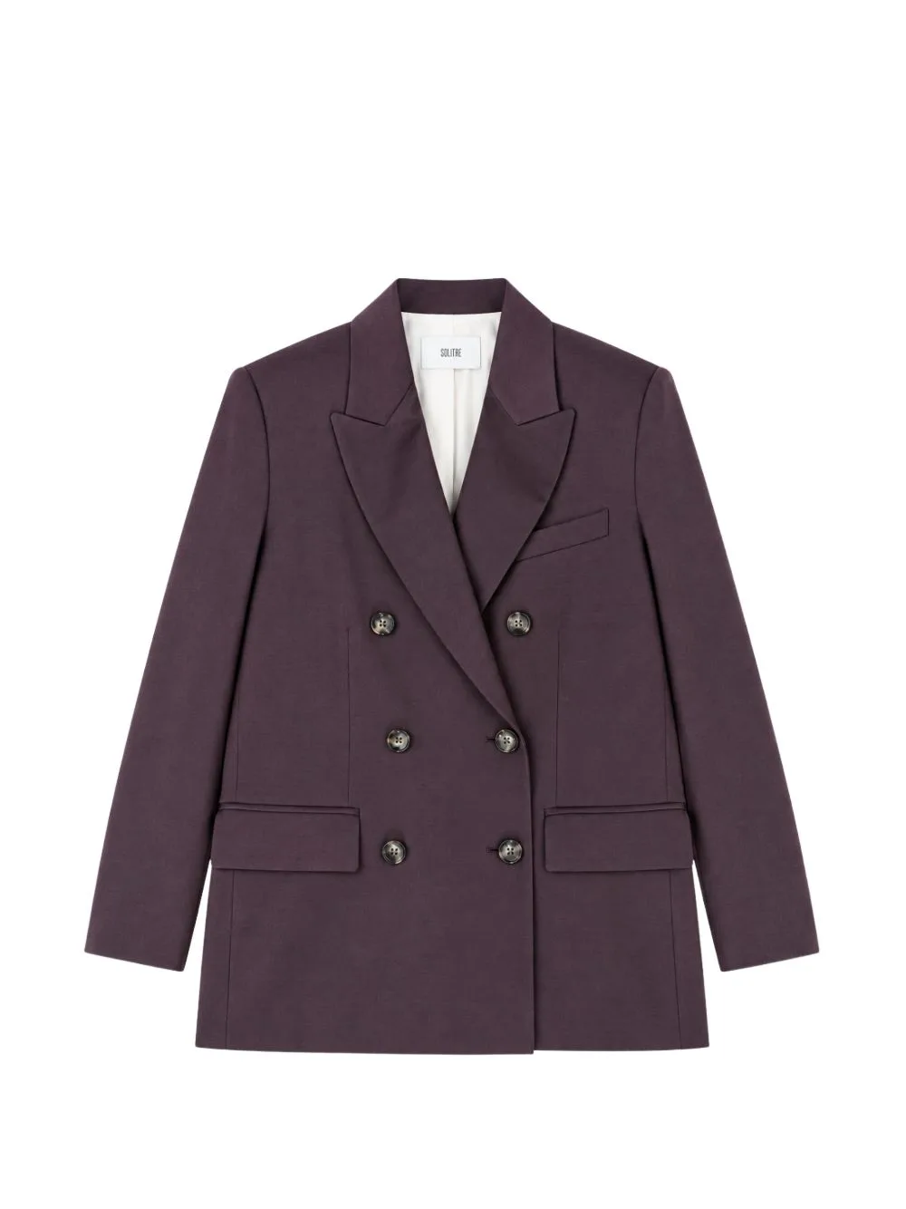 Double-Breasted Peak-Lapel Blazer
