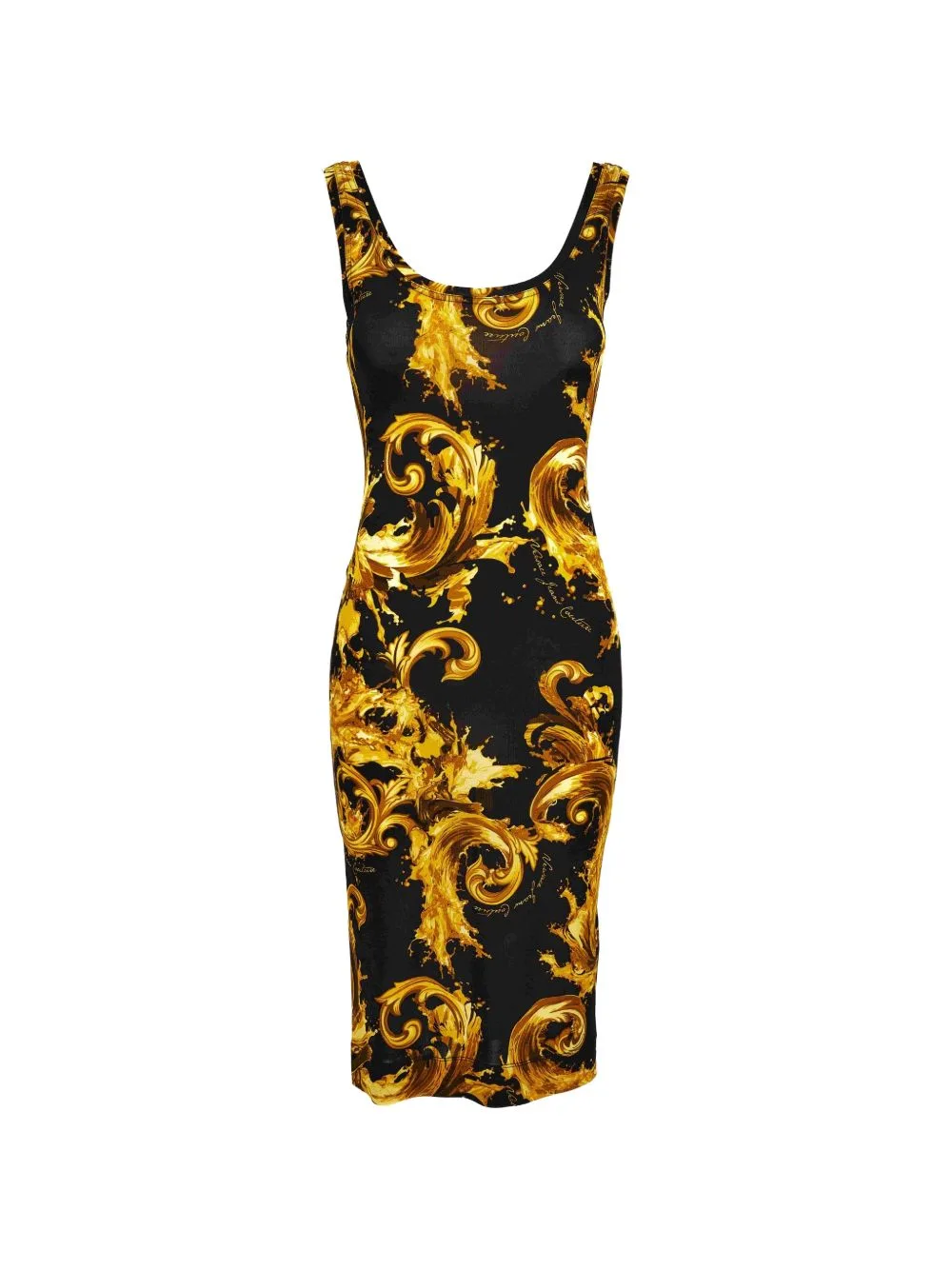 Watercolor Couture-Print Dress by Versace Jeans Couture