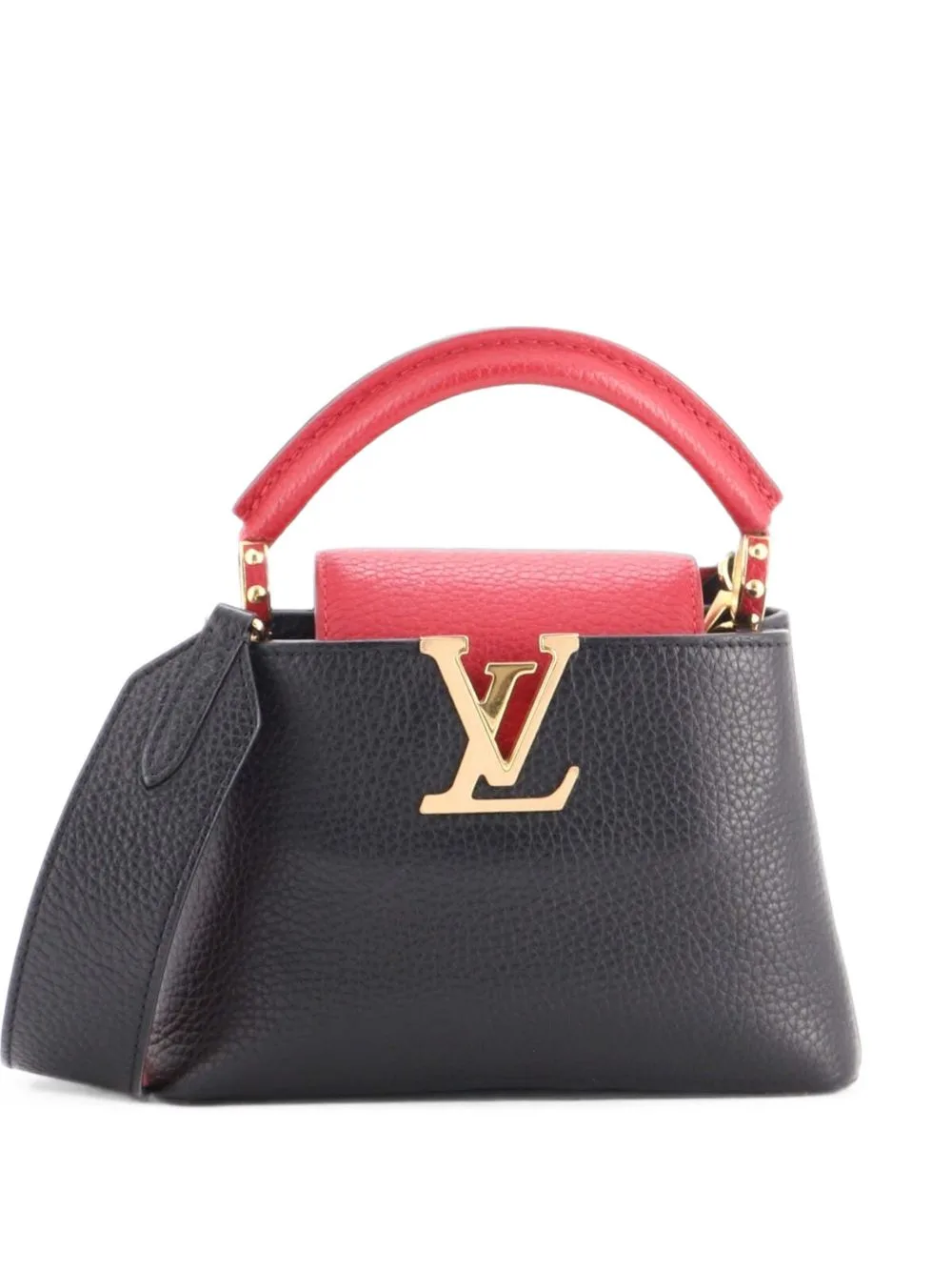 Capucines Bag Leather Mini Satchel by Louis Vuitton Pre-Owned