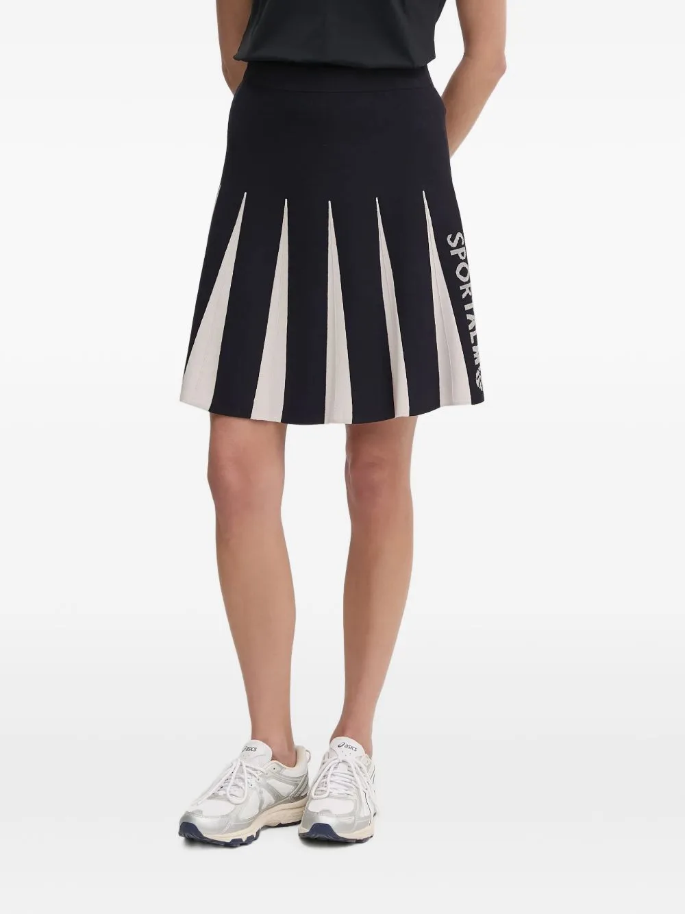 Pleated Logo-Print Skirt by Sportalm