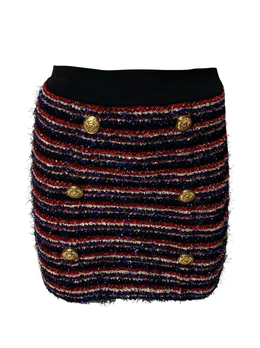 Pencil Tartan Skirt by Balmain Pre-Owned