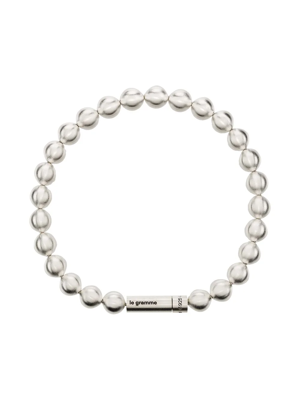 Le 47g Brushed Bead Bracelet by Le Gramme