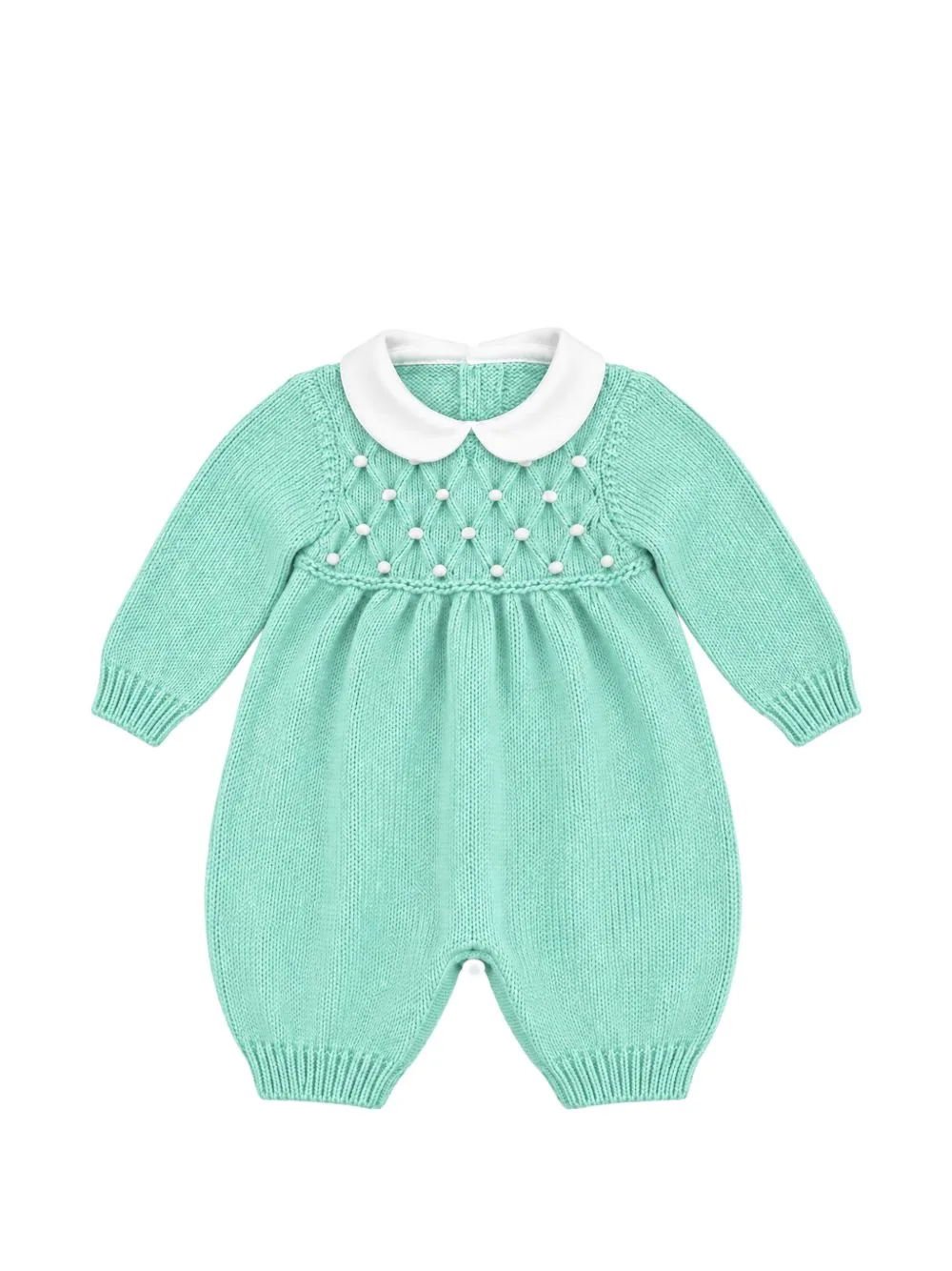 Smocked-Knit Jumpsuit by Bébé di Almy
