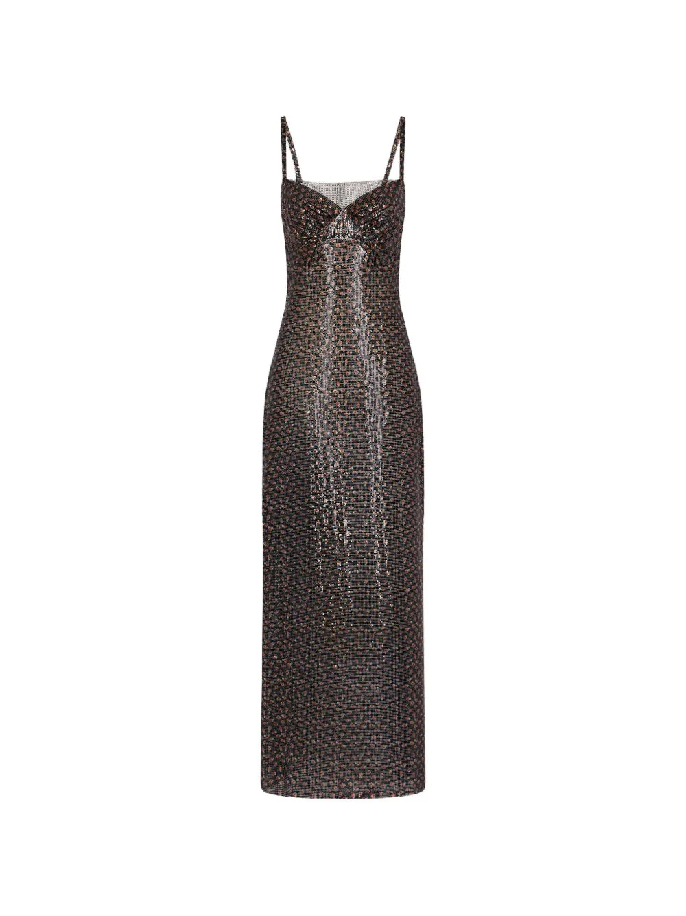 Hand Assembled Long Dress in Liberty-Print Mesh by Rabanne