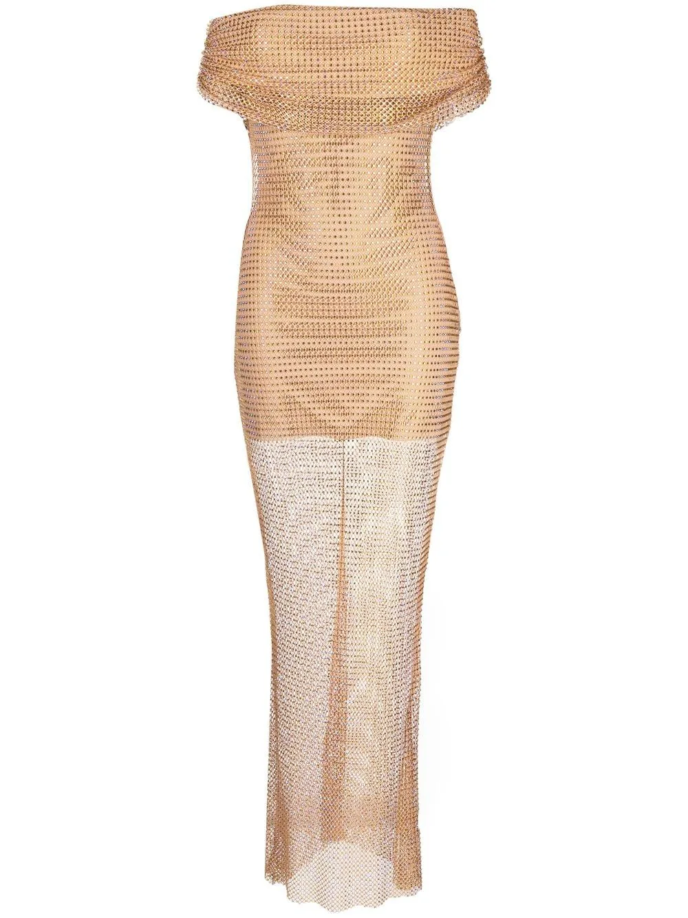 Rhinestone-Embellished Maxi-Dress