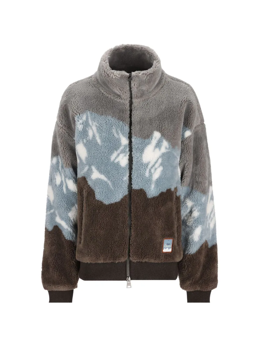 Alpine Teddy Mountain-Print Faux-Shearling Jacket by Herno