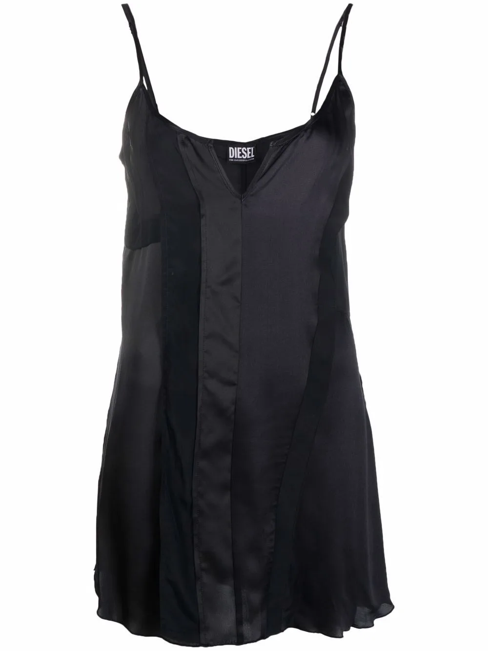 Panelled Satin Slip Dress by Diesel