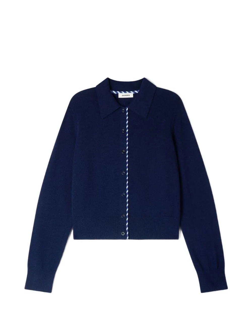 Striped Wool and Cashmere Cardigan by SANDRO