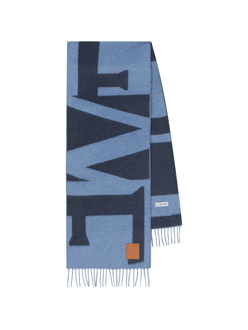 Leather-Patch Scarf by LOEWE