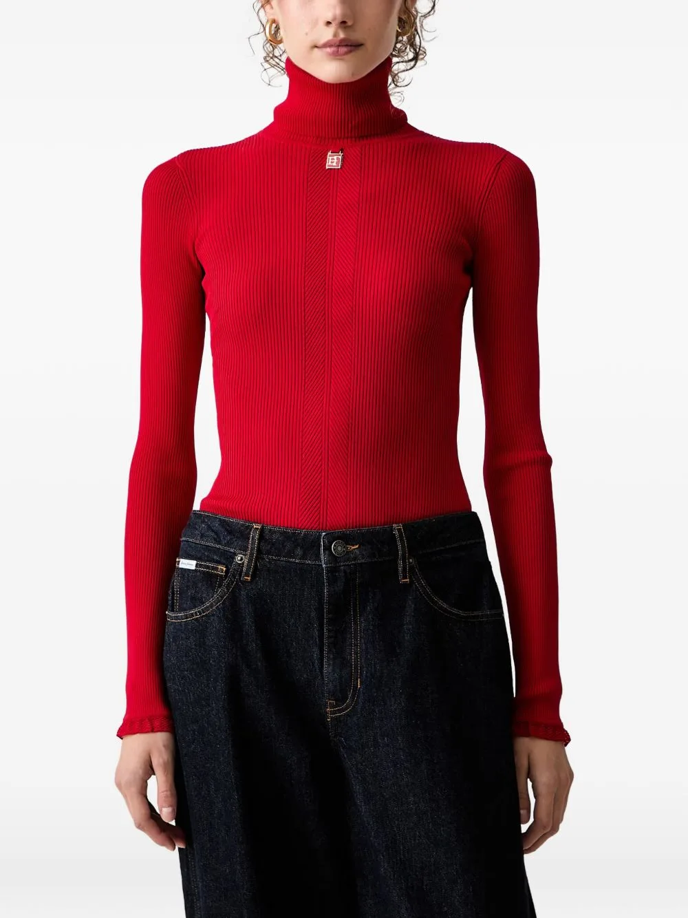 Ribbed-Knit Roll-Neck Sweater by Elisabetta Franchi