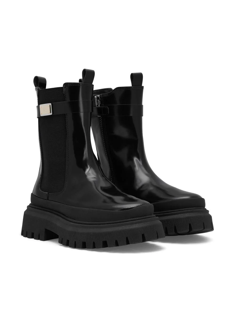 Logo-Tag Leather Chelsea Boots by Dolce & Gabbana Kids