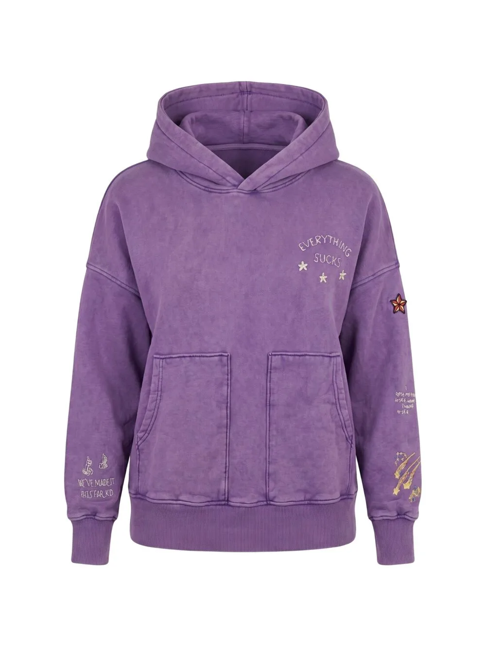 Embroidered-Detail Hoodie by INSPIRED BY A TRUE STORY
