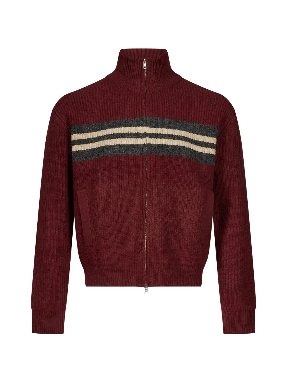 Striped Zip-Up Cardigan by Song For The Mute