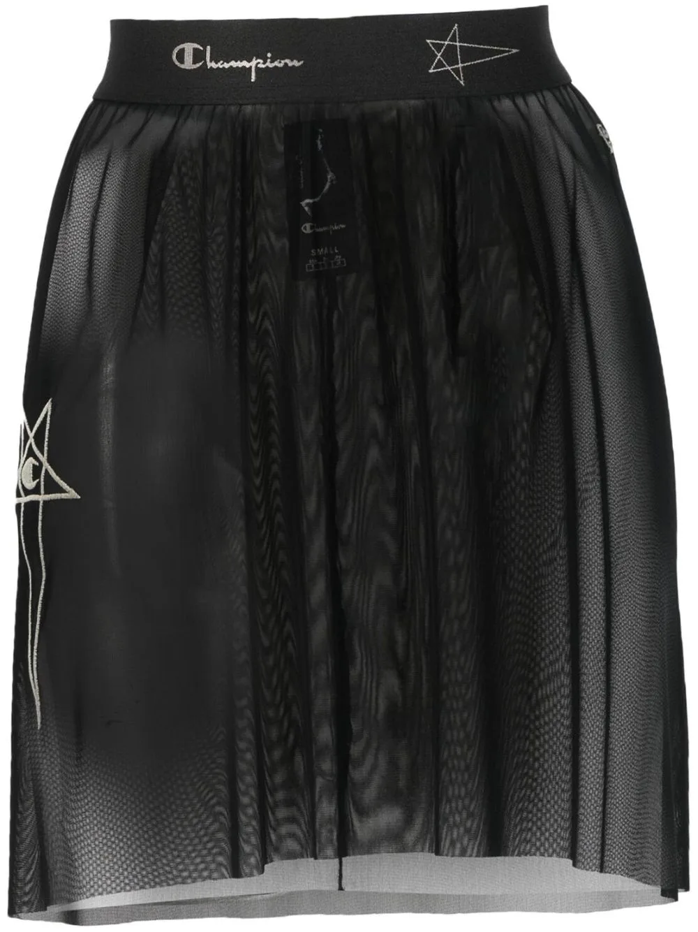 Logo-Waistband Sheer Skirt by Rick Owens
