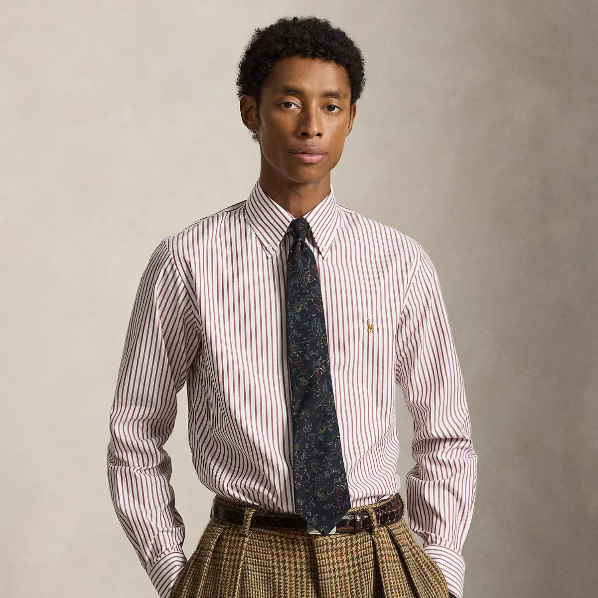 Custom Fit Striped Pinpoint Oxford Shirt