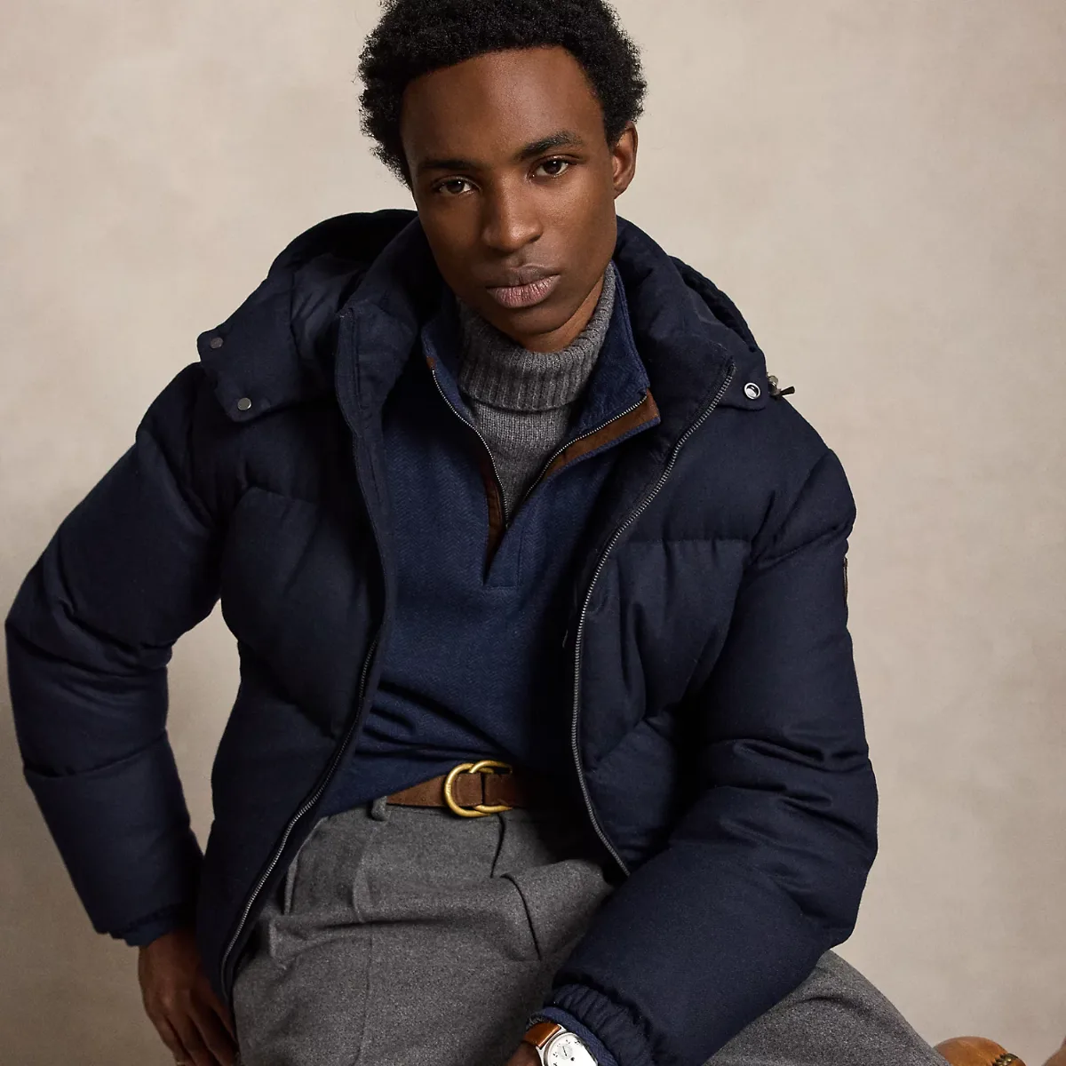 Herringbone-Print Luxury Jersey Pullover by Polo Ralph Lauren