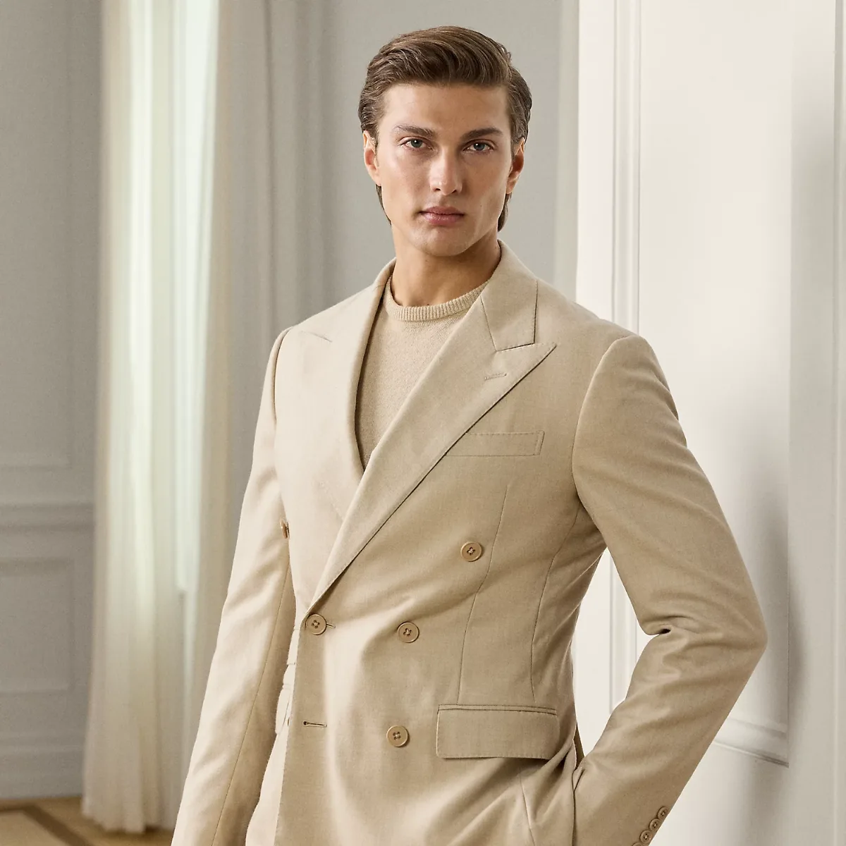Kent Hand-Tailored Wool Flannel Jacket by Ralph Lauren Purple Label