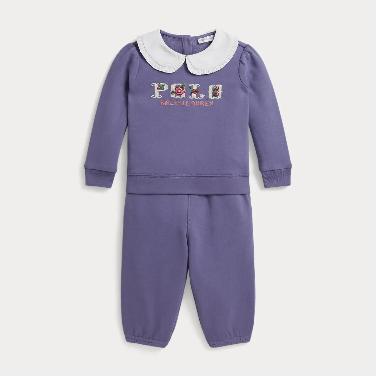 Logo Fleece Collared Sweatshirt/Trousers by Ralph Lauren
