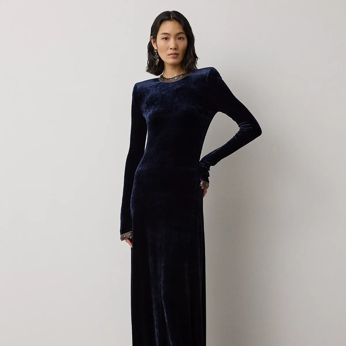 Nancie Velour Evening Dress by Ralph Lauren Collection