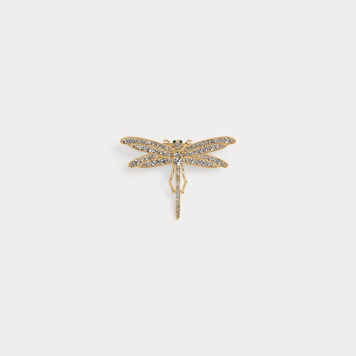 Pavé Gold-Plated Dragonfly Pin