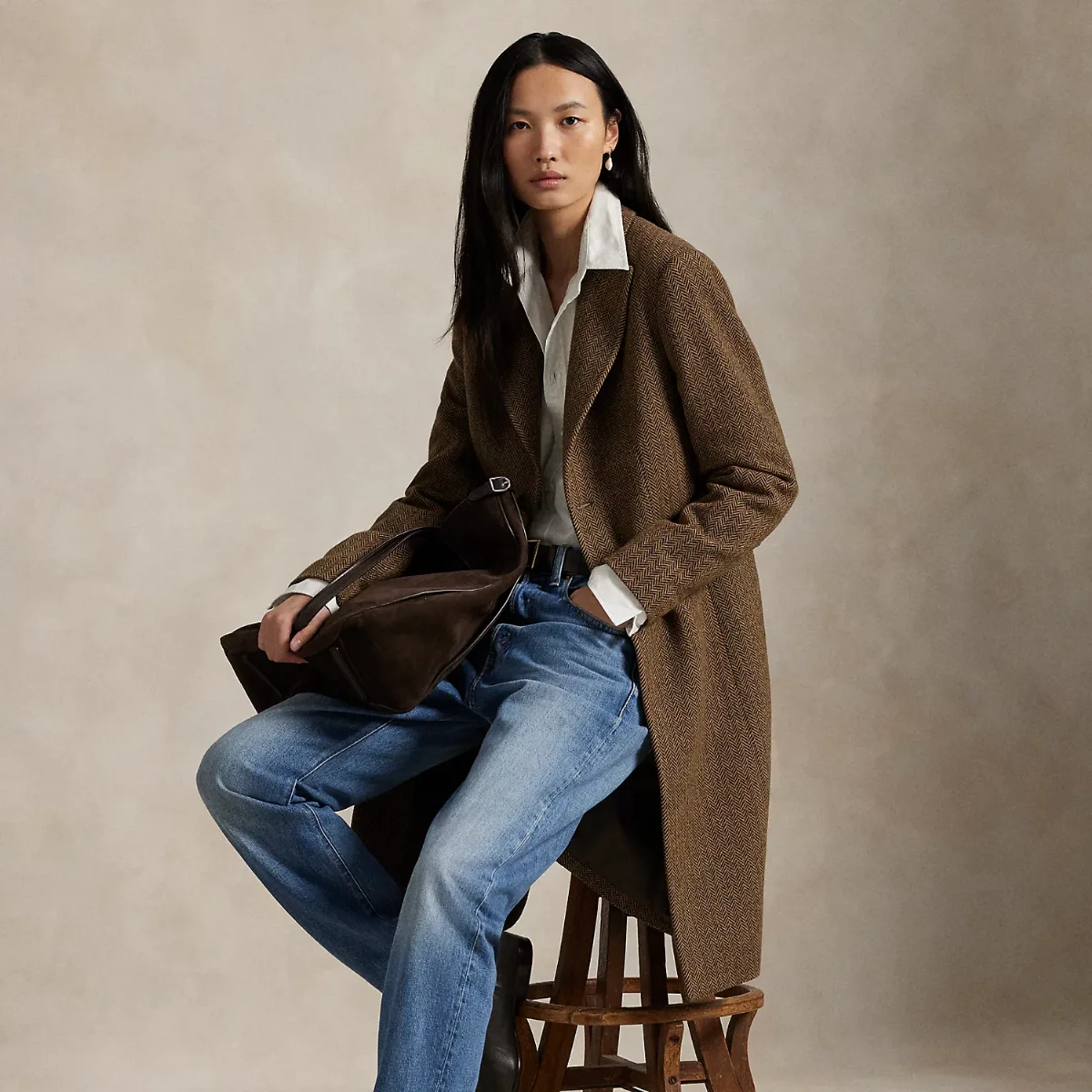 Wool-Blend Herringbone Coat by Polo Ralph Lauren