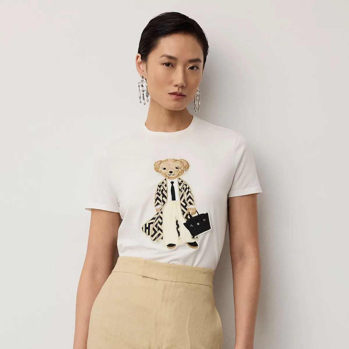 Spring Polo Bear Cotton T-Shirt by Ralph Lauren Collection