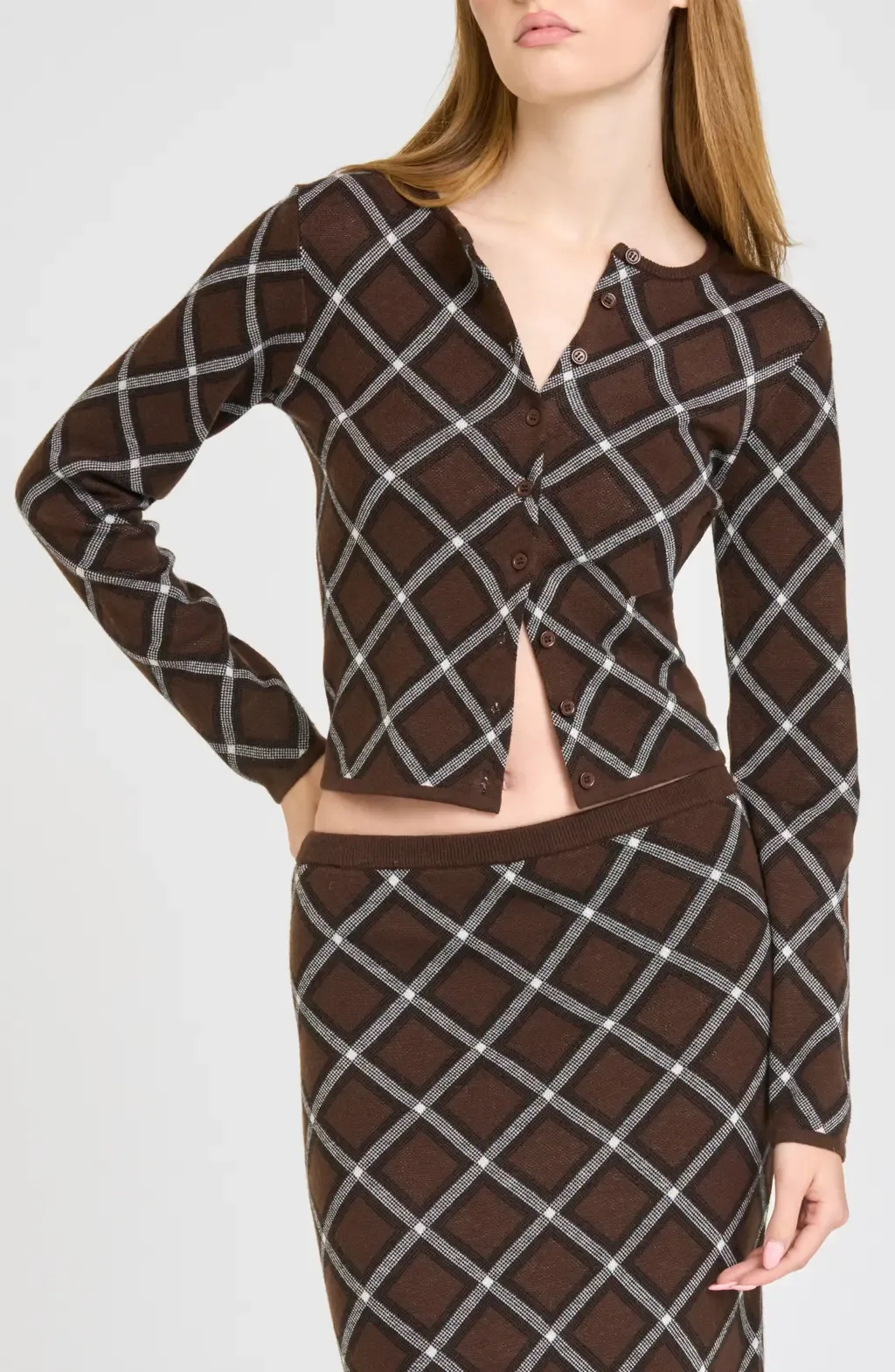 Willa Checked Cardigan