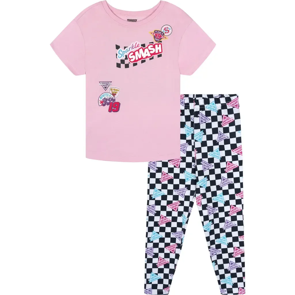 Sparkle Smash 2-Piece T-Shirt and Leggings Set by Monster Jam