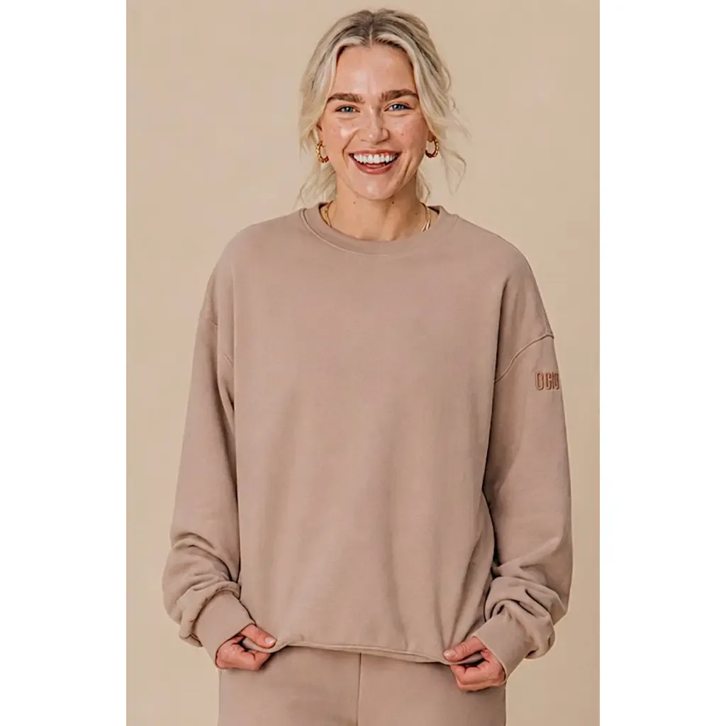 Organic Cotton Teddy Oversized Crewneck by Ocio
