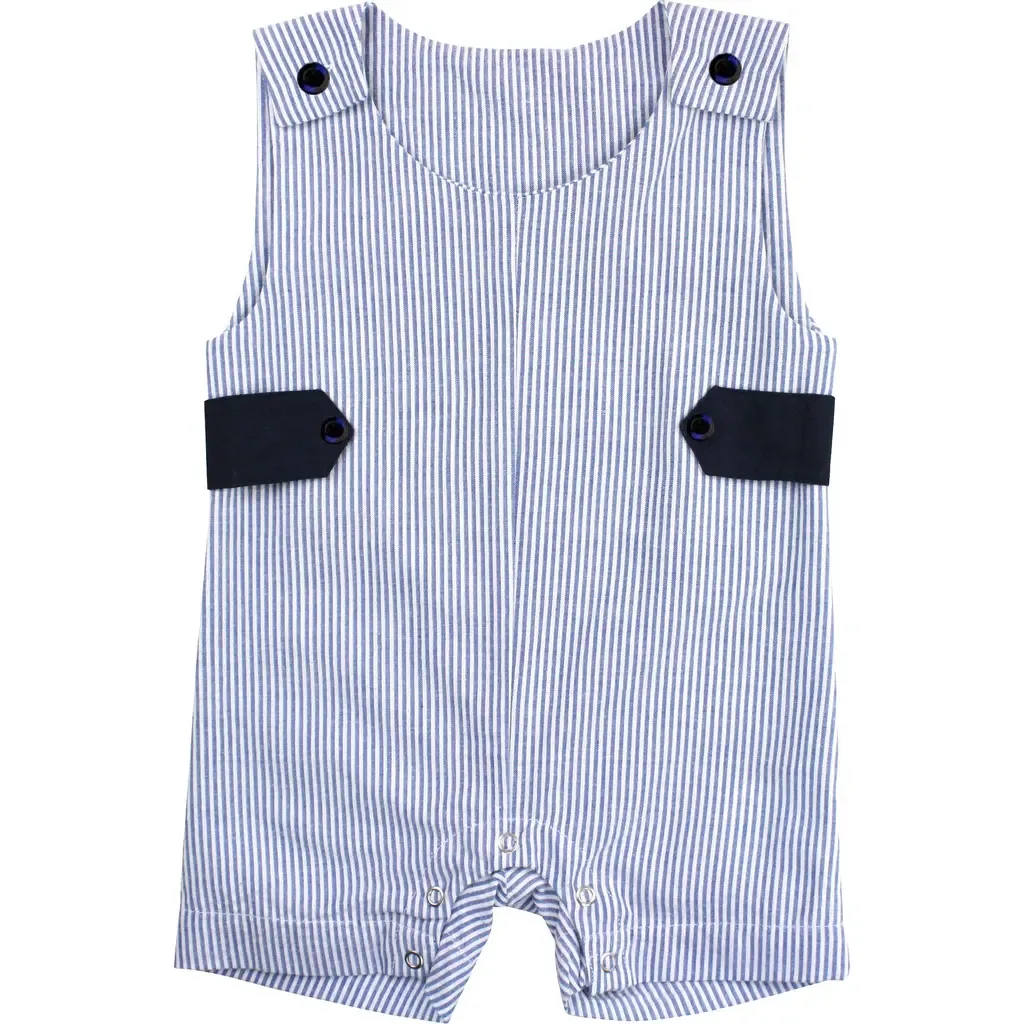 Seersucker Stripe Overalls by RuggedButts